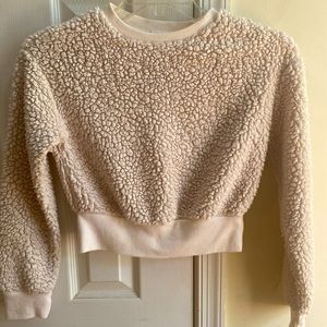 Women’s Delia’s Fuzzy Cream Colored Sweater, Size XS